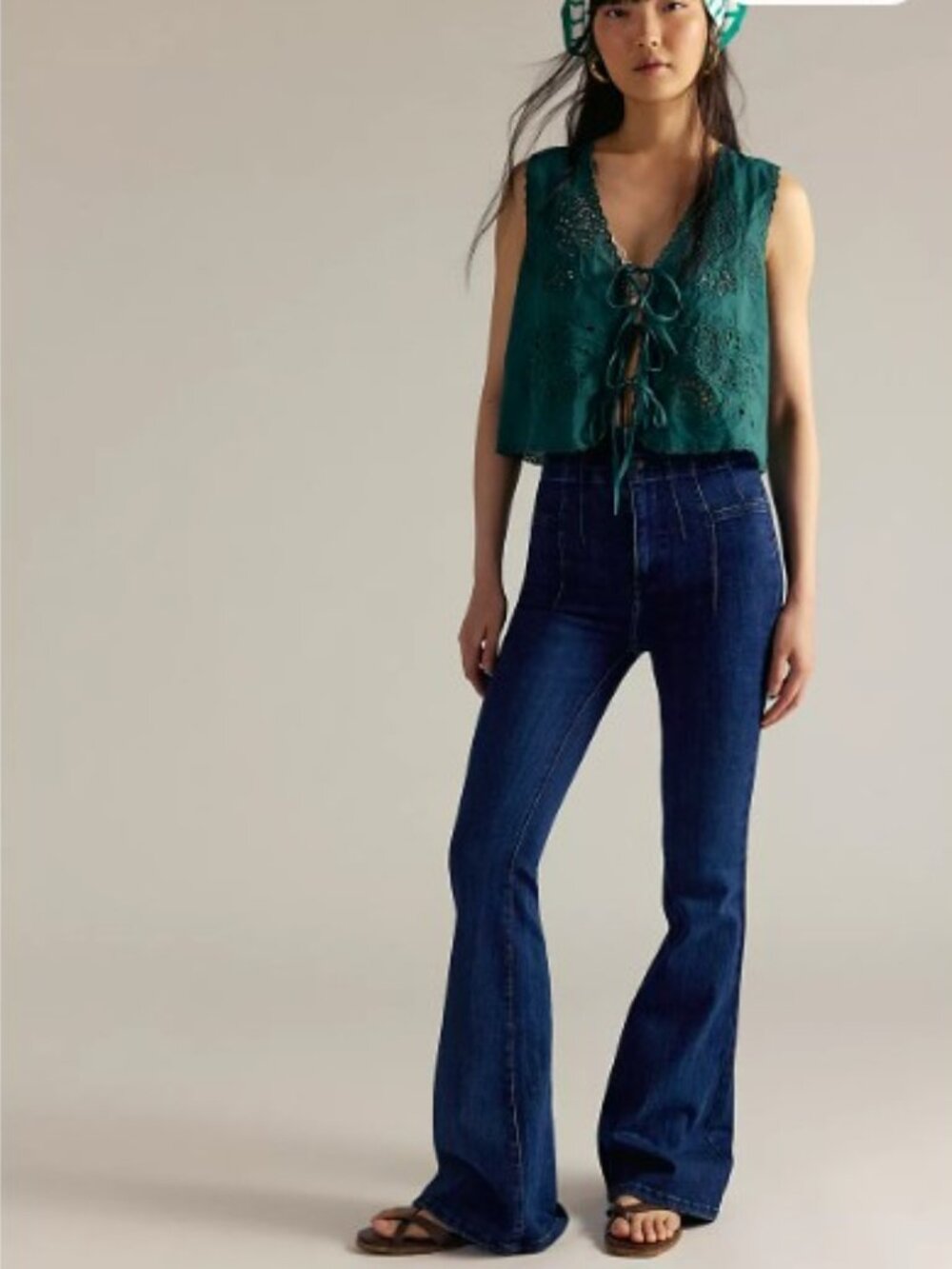 Free People We The Free Jayde High-Rise Flare Jeans in Color Night Sky 31 SHORT